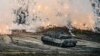 A Leopard 2 tank is seen in action during exercises at the Field Marshal Rommel Barracks in Augustdorf, Germany, on February 1.