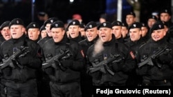 Pripadnici policije Republike Srpske, prilikom obilježavanja neustavnog Dana RS, Banja Luka, 9. januar 2024.