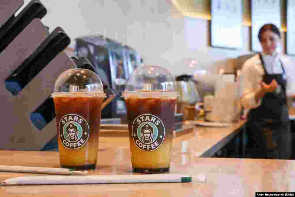 The Stars Coffee store on Arbat Street opened inside a former Starbucks outlet. In May 2022, Starbucks joined scores of other major Western brands in pulling out of Russia amid the country's invasion of Ukraine. 