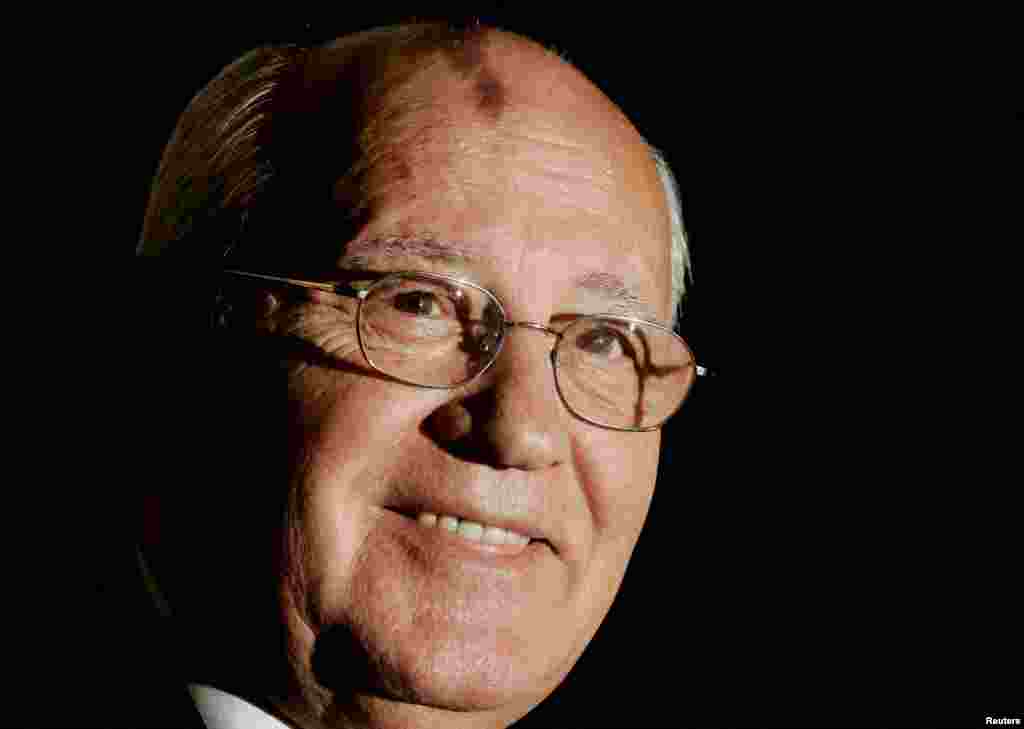 Former Soviet leader Mikhail Gorbachev, who died on August 30 at age 91, speaks during a news conference marking the 20th anniversary of perestroika at the U.S. Chamber of Commerce in Washington, D.C., on October 21, 2005. Gorbachev said: "The more I think about my life, the more I see that the biggest and most important events took place unexpectedly."