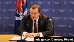 Belarus's new foreign minister, Syarhey Aleynik (file photo)