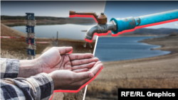 Проблеми з водопостачанням анексованого Криму. Колаж
