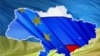 Украина, Европа Биримдиги жана Орусиянын желектери.