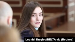 Sofia Sapega attends a court hearing in May 2022.
