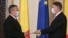 The Minister of Defense, Nicolae Ciucă takes the oath of investiture at the Cotroceni Palace, in Bucharest.
