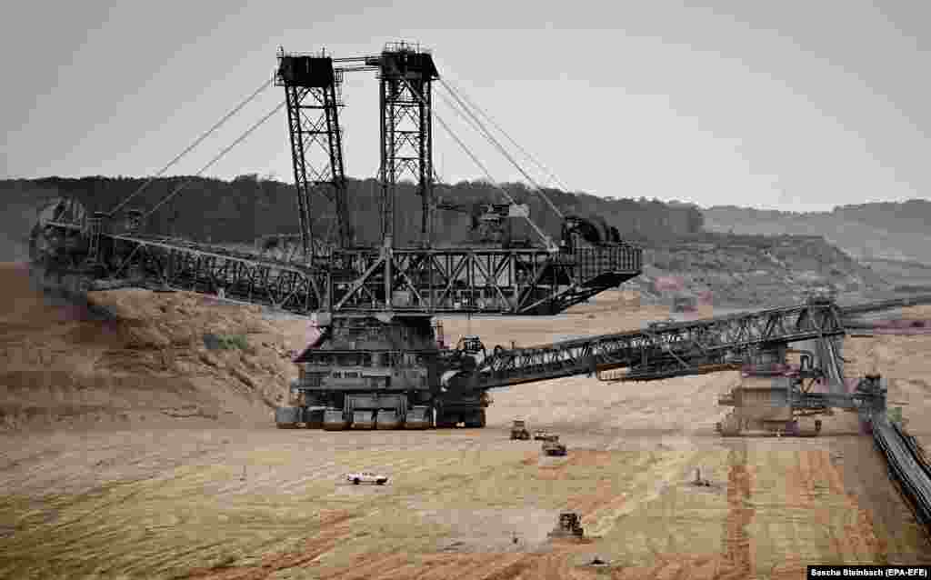 A brown coal excavator works at the Tagebau Hambach mine on August 17. The coal industry in Germany is currently seeing a surge in sales as consumers prepare for winter and gas bills for households climb. 