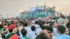 د عمران خان د چارسدې جلسې یوه څنډه - د سېپټېمبر ۱۷مې انځور. 