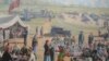 Sărbătoarea kolhozului, tablou din 1937, expus la o expoziție la Almaty.
