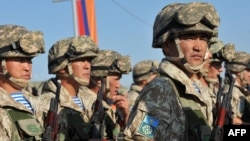 Kazakh soldiers are scheduled to take part in joint military exercises in Belarus next month.