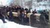 Маркумдарды акыркы сапарга узатуу зыйнаты. Кайыңды айылы, Баткен. 11-февраль, 2016-жыл