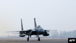 Ամերիկյան F-15C ռազմական ինքնաթիռ, արխիվային լուսանկար
