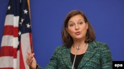 Помощник госсекретаря США по делам Европы и Евразии Виктория Нуланд, Тбилиси, 17 февраля 2015 г. 