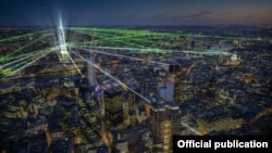 Лазерне шоу в день офіційного відкриття хмарочоса «The Shard». Фото надане прес-службою Sellar