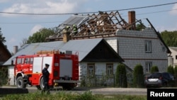 Будинок, пошкоджений внаслідок дронової атаки Росії у Вириках, Люблінське воєводство, Польща, 10 вересня 2025 року
