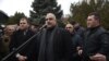 Րաֆֆի Հովհաննիսյանը ելույթ է ունենում Ազատության հրապարակում: 20-ը փետրվարի 2015 թ․