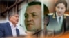 Мурдагы президент Алмазбек Атамбаев, кримтөбөл Азиз Батукаев, экс-башкы прокурор Индира Жолдубаева.