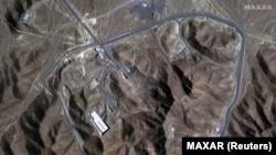 Fotografie satelitară a instalației de îmbogățire a uraniului de la Natanz înainte de bombardamentele americane, 20 iunie 2025.