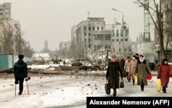На вулицях Грозного. Чечня, лютий 1996 року