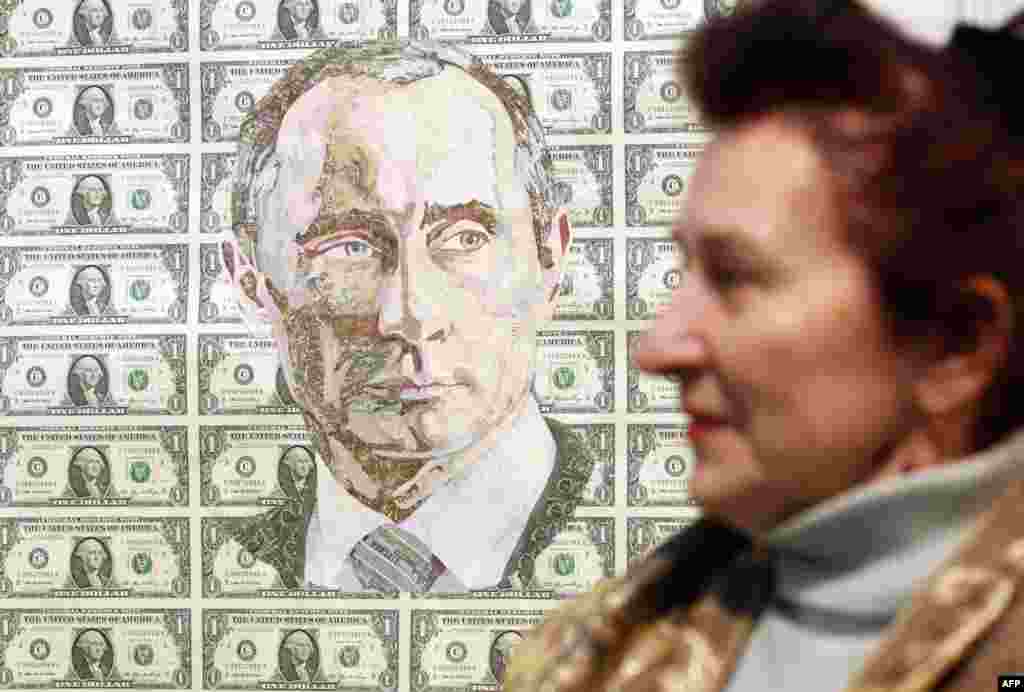 A portrait called "Winter" by Ukrainian artist Ruslan Kutnyak