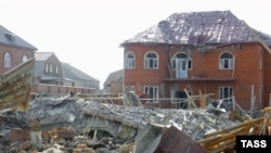 Ingushetian homes destroyed in a search for militants in the restive republic