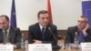 Armenia - Artak Zakarian (C), the chairman of the Armenian parliament’s committee on foreign affairs, speaks at an event in Yerevan, 25Feb2015