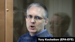 Paul Whelan attends a hearing of his lawyers' appeal against his arrest term extension at the Moscow City Court in Moscow on June 20.