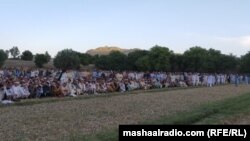 شمالي وزیرستان ایدک کې د وژل شویو دوو ولسي کسانو د جنازې لمونځ. ۲۰۲۰، ۱۸ مې