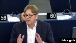 Guy Verhofstadt, liderul grupului liberalilor din Parlamentul European