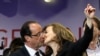 François Hollande și Valerie Trierweiler sărbătoresc victoria la Place de la Bastille la Paris