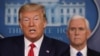 Американскиот претседател Доналд Трамп и потпретседателот Мајк Пенс, Вашингтон, 18,03.2020.