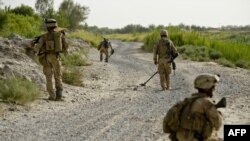 File photo of U.S. Marines in Afghanistan's southern Helmand Province.