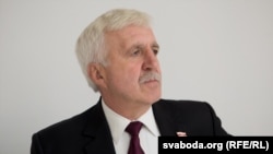 Ryhor Kastusyou, the leader of the opposition Belarusian Popular Front, was among those sentenced to 12 years in prison.