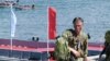 Російський морський піхотинець під час святкування Дня Російського флоту у Севастополі, 30 липня 2008 р.