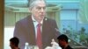 Бывший британский премьер-министр Тони Блэр выступает на Совете иностранных инвесторов Казахстана. Фото с монитора. Астана, 18 мая 2011 года.