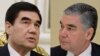 Turkmen President Gurbanguly Berdymukhammedov in 2017 (left) and in 2019
