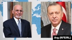 افغان ولسمشر اشرف غني له خپل ترکي سیال رجب طیب اردوغان سره. ارشیف- انځور