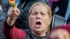 MOLDOVA -- People take part in rally to support the Government of Moldovan Prime Minister Maia Sandu, in front of the Parliament building in Chisinau, November 12, 2019