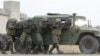 Romanian soldiers take part in Agile Spirit 2015 at the Vaziani military base outside Tbilisi in July 2015.