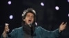 Peter Nalitch performs at a dress rehearsal for the Eurovision Song Contest in Oslo.