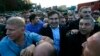 Украинанын Одесса облусунун мурдагы губернатору, Грузиянын экс-президенти Михаил Саакашвили тарапташтары менен. 10-сентябрь, 2017-жыл