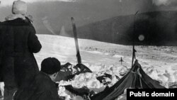 Палатка группы Дятлова 26 февраля 1959