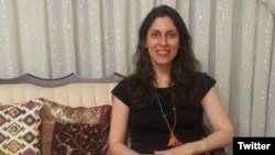 British-Iranian aid worker Nazanin Zaghari-Ratcliffe pictured after her temporary release from Iranian custody.